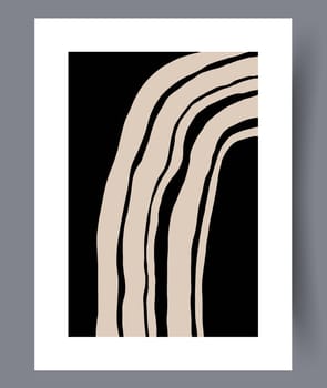 Abstract lines modern sketch wall art print. Printable minimal abstract lines poster. Contemporary decorative background with sketch. Wall artwork for interior design.