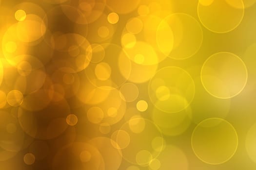 A festive abstract gradient green yellow brown background texture with glitter defocused sparkle bokeh circles. Card concept for Happy New Year, party invitation, valentine or other holidays.