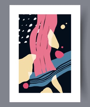Abstract lines modern sketch wall art print. Printable minimal abstract lines poster. Contemporary decorative background with sketch. Wall artwork for interior design.