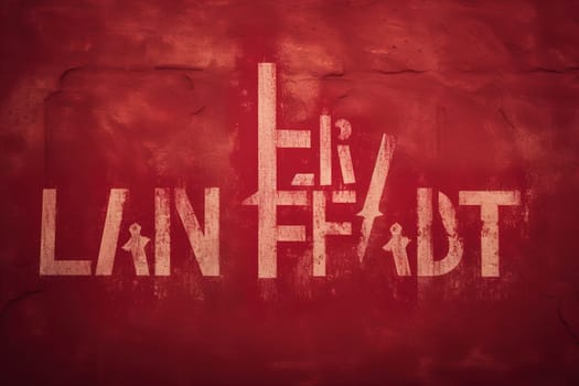 Lent Season, Holy Week and Good Friday concepts - 'LENT fast pray give' text in red vintage background Stock photo. Generative AI.