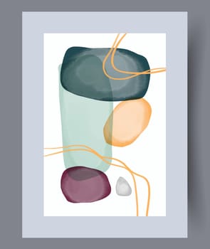 Abstract lines modern sketch wall art print. Printable minimal abstract lines poster. Contemporary decorative background with sketch. Wall artwork for interior design.