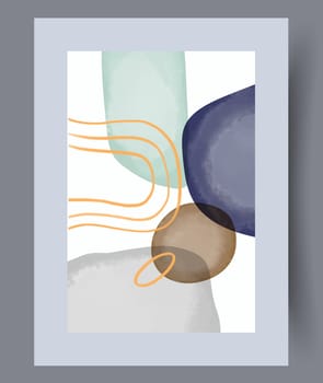 Abstract lines modern sketch wall art print. Printable minimal abstract lines poster. Contemporary decorative background with sketch. Wall artwork for interior design.