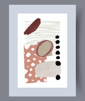 Abstract lines modern sketch wall art print. Printable minimal abstract lines poster. Contemporary decorative background with sketch. Wall artwork for interior design.