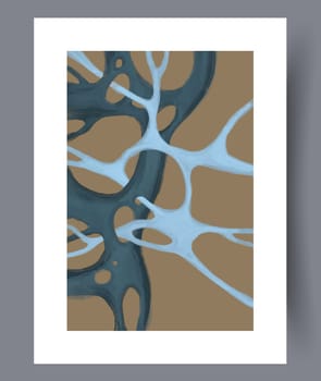 Abstract lines modern sketch wall art print. Printable minimal abstract lines poster. Contemporary decorative background with sketch. Wall artwork for interior design.