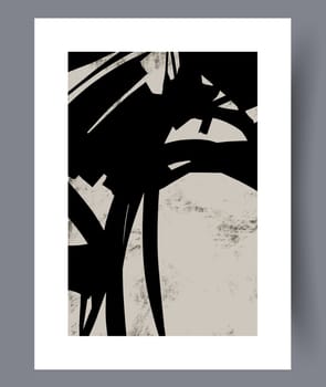 Abstract lines modern sketch wall art print. Printable minimal abstract lines poster. Contemporary decorative background with sketch. Wall artwork for interior design.
