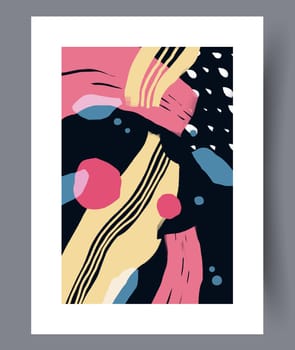 Abstract lines modern sketch wall art print. Printable minimal abstract lines poster. Contemporary decorative background with sketch. Wall artwork for interior design.