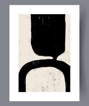 Abstract lines modern sketch wall art print. Printable minimal abstract lines poster. Contemporary decorative background with sketch. Wall artwork for interior design.
