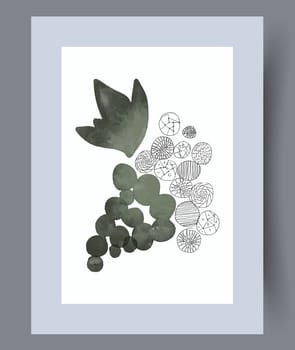 Abstract lines modern sketch wall art print. Printable minimal abstract lines poster. Contemporary decorative background with sketch. Wall artwork for interior design.
