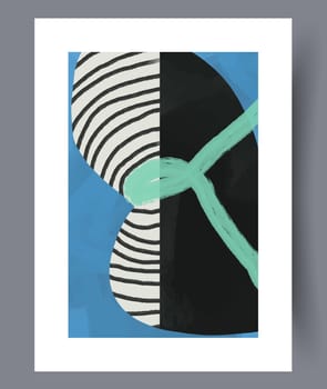Abstract lines modern sketch wall art print. Printable minimal abstract lines poster. Contemporary decorative background with sketch. Wall artwork for interior design.