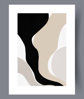 Abstract lines modern sketch wall art print. Printable minimal abstract lines poster. Contemporary decorative background with sketch. Wall artwork for interior design.