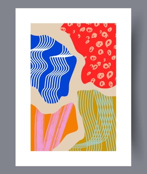 Abstract lines modern sketch wall art print. Printable minimal abstract lines poster. Contemporary decorative background with sketch. Wall artwork for interior design.