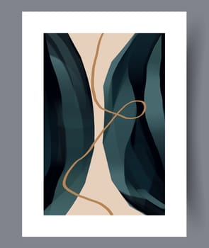 Abstract lines modern sketch wall art print. Printable minimal abstract lines poster. Contemporary decorative background with sketch. Wall artwork for interior design.
