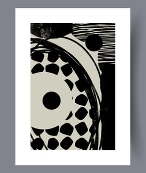 Abstract lines modern sketch wall art print. Printable minimal abstract lines poster. Contemporary decorative background with sketch. Wall artwork for interior design.