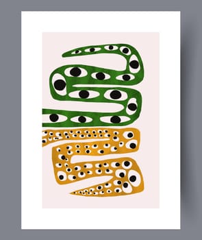 Abstract lines modern sketch wall art print. Printable minimal abstract lines poster. Contemporary decorative background with sketch. Wall artwork for interior design.