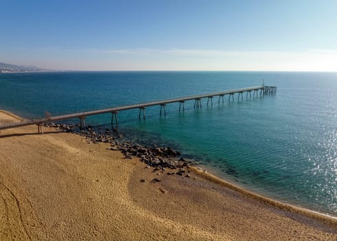 Bridge Oil - Pont del Petroli, Badalona, Spain, a place for walking over the sea
