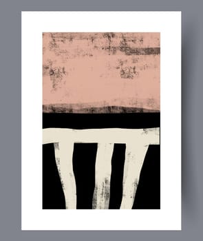 Abstract lines modern sketch wall art print. Printable minimal abstract lines poster. Contemporary decorative background with sketch. Wall artwork for interior design.