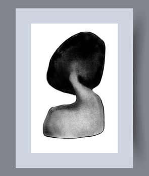 Abstract lines modern sketch wall art print. Printable minimal abstract lines poster. Contemporary decorative background with sketch. Wall artwork for interior design.