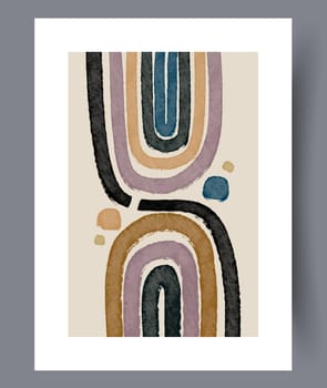 Abstract lines modern sketch wall art print. Printable minimal abstract lines poster. Contemporary decorative background with sketch. Wall artwork for interior design.