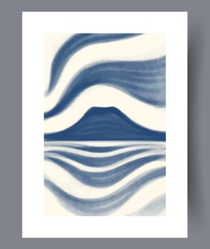 Abstract lines modern sketch wall art print. Printable minimal abstract lines poster. Contemporary decorative background with sketch. Wall artwork for interior design.