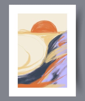 Abstract lines modern sketch wall art print. Printable minimal abstract lines poster. Contemporary decorative background with sketch. Wall artwork for interior design.