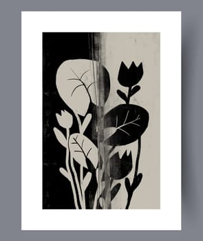 Abstract lines modern sketch wall art print. Printable minimal abstract lines poster. Contemporary decorative background with sketch. Wall artwork for interior design.