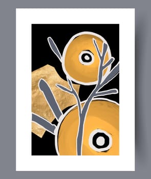 Abstract lines modern sketch wall art print. Printable minimal abstract lines poster. Contemporary decorative background with sketch. Wall artwork for interior design.