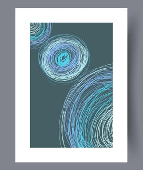 Abstract lines modern sketch wall art print. Printable minimal abstract lines poster. Contemporary decorative background with sketch. Wall artwork for interior design.