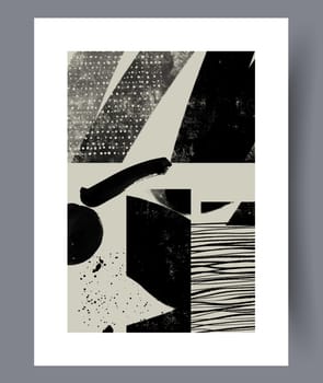 Abstract lines modern sketch wall art print. Printable minimal abstract lines poster. Contemporary decorative background with sketch. Wall artwork for interior design.