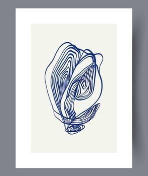 Abstract lines modern sketch wall art print. Printable minimal abstract lines poster. Contemporary decorative background with sketch. Wall artwork for interior design.