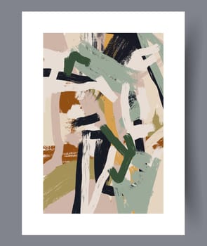 Abstract lines modern sketch wall art print. Printable minimal abstract lines poster. Contemporary decorative background with sketch. Wall artwork for interior design.