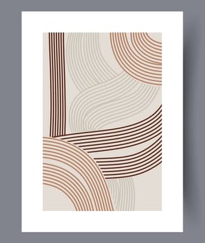 Abstract lines modern sketch wall art print. Printable minimal abstract lines poster. Contemporary decorative background with sketch. Wall artwork for interior design.