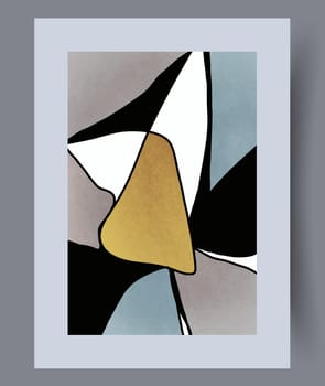 Abstract lines modern sketch wall art print. Printable minimal abstract lines poster. Contemporary decorative background with sketch. Wall artwork for interior design.