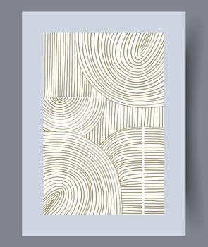 Abstract lines modern sketch wall art print. Printable minimal abstract lines poster. Contemporary decorative background with sketch. Wall artwork for interior design.