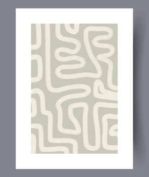 Abstract lines modern sketch wall art print. Printable minimal abstract lines poster. Contemporary decorative background with sketch. Wall artwork for interior design.