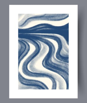 Abstract band creative template wall art print. Wall artwork for interior design. Contemporary decorative background with template. Printable minimal abstract band poster.