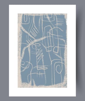 Abstract band creative template wall art print. Wall artwork for interior design. Contemporary decorative background with template. Printable minimal abstract band poster.