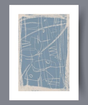 Abstract band creative template wall art print. Wall artwork for interior design. Contemporary decorative background with template. Printable minimal abstract band poster.