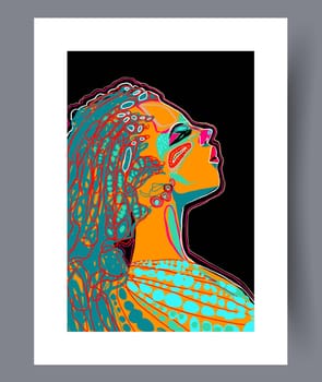 Abstract band creative template wall art print. Wall artwork for interior design. Contemporary decorative background with template. Printable minimal abstract band poster.