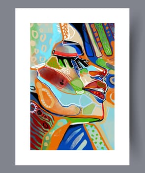 Abstract band creative template wall art print. Wall artwork for interior design. Contemporary decorative background with template. Printable minimal abstract band poster.