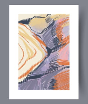 Abstract band creative template wall art print. Wall artwork for interior design. Contemporary decorative background with template. Printable minimal abstract band poster.