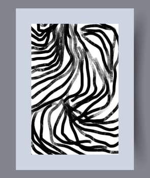 Abstract band creative template wall art print. Wall artwork for interior design. Contemporary decorative background with template. Printable minimal abstract band poster.
