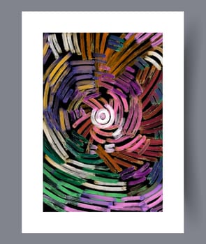 Abstract band creative template wall art print. Wall artwork for interior design. Contemporary decorative background with template. Printable minimal abstract band poster.