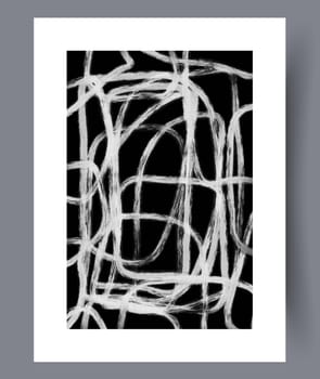 Abstract band creative template wall art print. Wall artwork for interior design. Contemporary decorative background with template. Printable minimal abstract band poster.