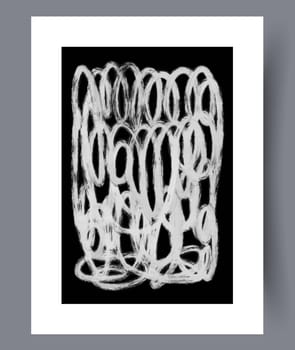 Abstract band creative template wall art print. Wall artwork for interior design. Contemporary decorative background with template. Printable minimal abstract band poster.