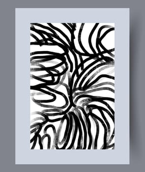 Abstract band creative template wall art print. Wall artwork for interior design. Contemporary decorative background with template. Printable minimal abstract band poster.