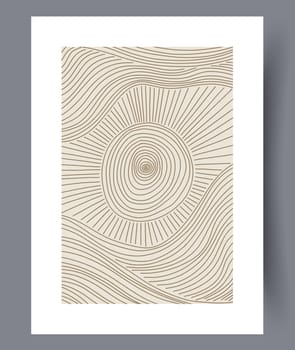 Abstract band creative template wall art print. Wall artwork for interior design. Contemporary decorative background with template. Printable minimal abstract band poster.