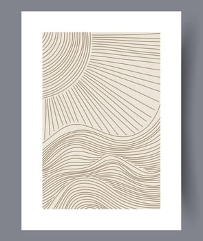 Abstract band creative template wall art print. Wall artwork for interior design. Contemporary decorative background with template. Printable minimal abstract band poster.