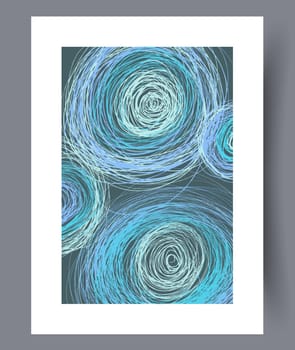 Abstract band creative template wall art print. Wall artwork for interior design. Contemporary decorative background with template. Printable minimal abstract band poster.