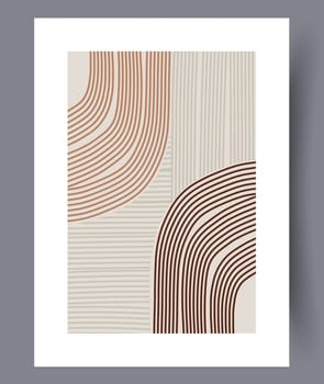 Abstract band creative template wall art print. Wall artwork for interior design. Contemporary decorative background with template. Printable minimal abstract band poster.