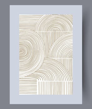 Abstract band creative template wall art print. Wall artwork for interior design. Contemporary decorative background with template. Printable minimal abstract band poster.